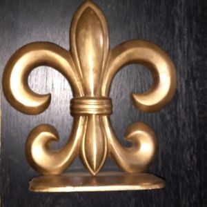 Brass Fluer de lis Bookend